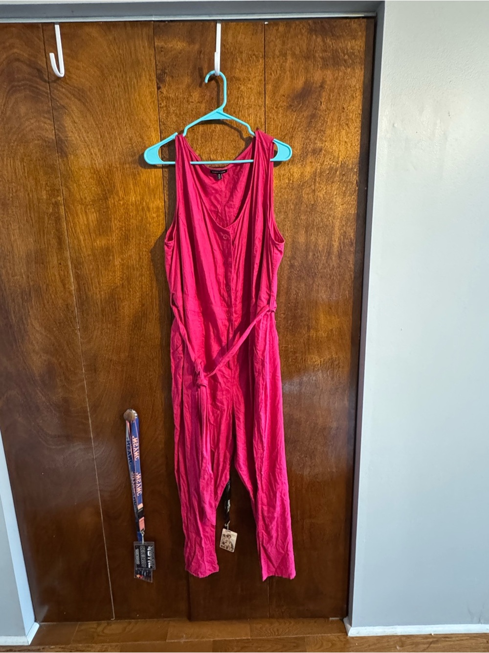 Universal Standard Bright Pink Sleeveless Jumpsuit